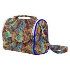 Boho Colorful Mosaic Satchel Shoulder Bag by SpinnyChairDesigns