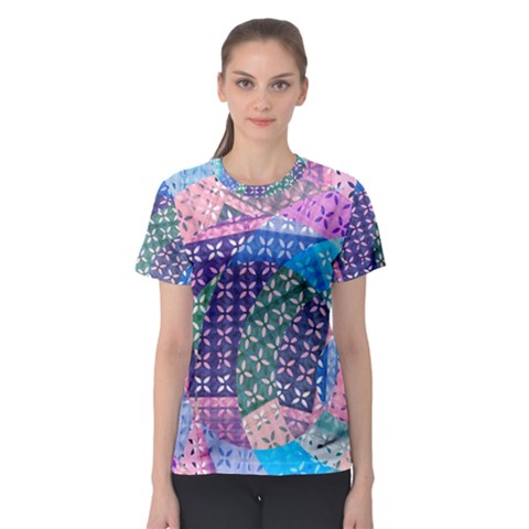 Boho Patchwork Women s Sport Mesh Tee by SpinnyChairDesigns