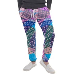 Boho Patchwork Men s Jogger Sweatpants by SpinnyChairDesigns