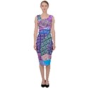 Boho Patchwork Sleeveless Pencil Dress View1