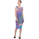 Boho Patchwork Sleeveless Pencil Dress View3