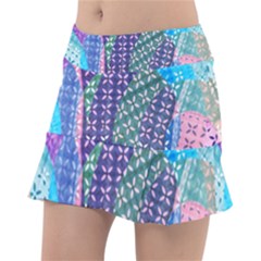 Boho Patchwork Tennis Skorts by SpinnyChairDesigns