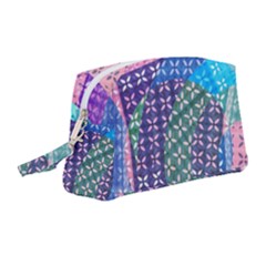 Boho Patchwork Wristlet Pouch Bag (medium) by SpinnyChairDesigns