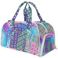 Boho Patchwork Burner Gym Duffel Bag by SpinnyChairDesigns