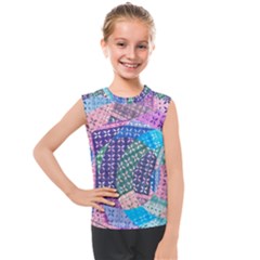 Boho Patchwork Kids  Mesh Tank Top by SpinnyChairDesigns