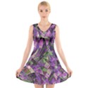 Boho Violet Mosaic V-Neck Sleeveless Dress View1