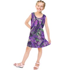 Boho Violet Mosaic Kids  Tunic Dress by SpinnyChairDesigns