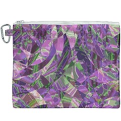 Boho Violet Mosaic Canvas Cosmetic Bag (xxxl) by SpinnyChairDesigns