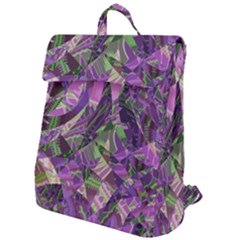 Boho Violet Mosaic Flap Top Backpack by SpinnyChairDesigns