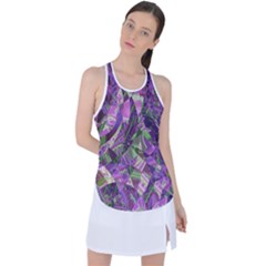 Boho Violet Mosaic Racer Back Mesh Tank Top by SpinnyChairDesigns