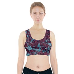 Boho Teal Wine Mosaic Sports Bra With Pocket by SpinnyChairDesigns