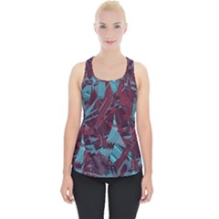 Boho Teal Wine Mosaic Piece Up Tank Top