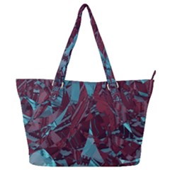 Boho Teal Wine Mosaic Full Print Shoulder Bag by SpinnyChairDesigns