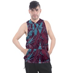 Boho Teal Wine Mosaic Men s Sleeveless Hoodie by SpinnyChairDesigns