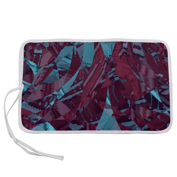 Boho Teal Wine Mosaic Pen Storage Case (M)