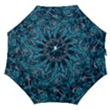 Boho Cerulean Blue Mosaic Straight Umbrellas View1