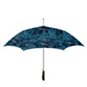 Boho Cerulean Blue Mosaic Straight Umbrellas View3