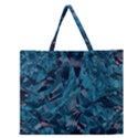 Boho Cerulean Blue Mosaic Zipper Large Tote Bag View1