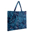 Boho Cerulean Blue Mosaic Zipper Large Tote Bag View2