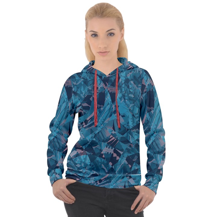 Boho Cerulean Blue Mosaic Women s Overhead Hoodie