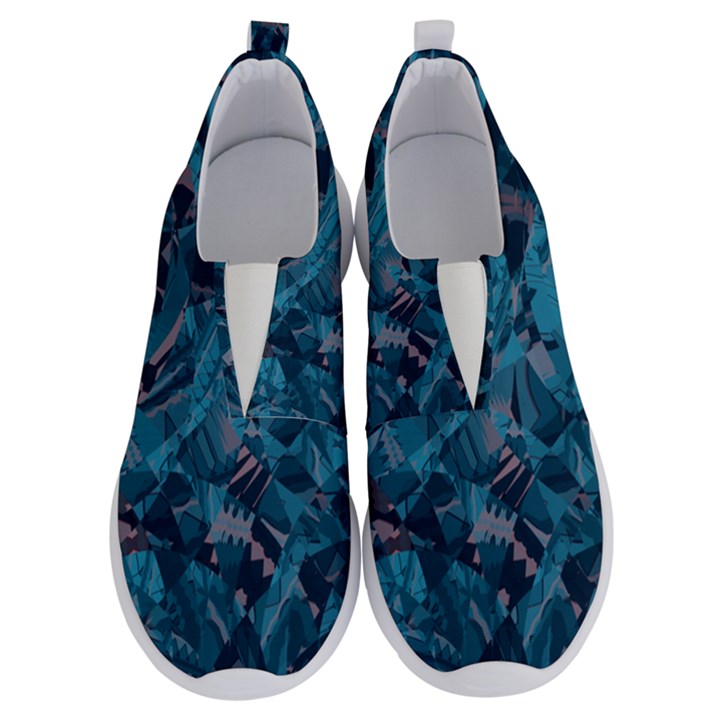 Boho Cerulean Blue Mosaic No Lace Lightweight Shoes