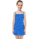 Cornflower Blue Music Notes Kids  Summer Sun Dress View1