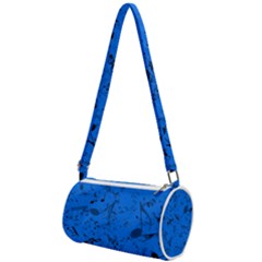 Cornflower Blue Music Notes Mini Cylinder Bag by SpinnyChairDesigns