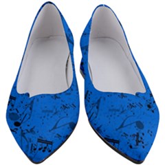 Cornflower Blue Music Notes Women s Block Heels  by SpinnyChairDesigns