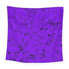 Electric Indigo Music Notes Square Tapestry (large) by SpinnyChairDesigns