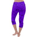 Electric Indigo Music Notes Lightweight Velour Capri Yoga Leggings View4