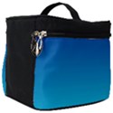 Aqua Blue and Indigo Ombre Make Up Travel Bag (Big) View1