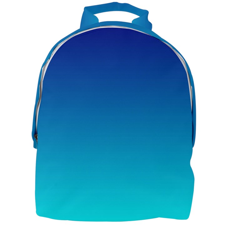 Aqua Blue and Indigo Ombre Mini Full Print Backpack