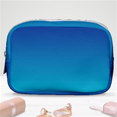 Aqua Blue And Indigo Ombre Make Up Pouch (small) by SpinnyChairDesigns