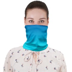 Aqua Blue And Indigo Ombre Face Covering Bandana (adult) by SpinnyChairDesigns