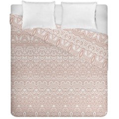 Boho Tan Lace Duvet Cover Double Side (california King Size) by SpinnyChairDesigns