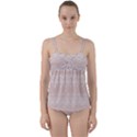 Boho Tan Lace Twist Front Tankini Set View1