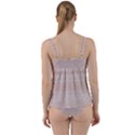 Boho Tan Lace Twist Front Tankini Set View2