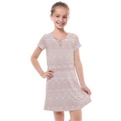 Boho Tan Lace Kids  Cross Web Dress by SpinnyChairDesigns