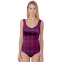 Fuchsia Madras Plaid Princess Tank Leotard  View1