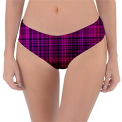 Fuchsia Madras Plaid Reversible Classic Bikini Bottoms by SpinnyChairDesigns