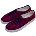 Fuchsia Madras Plaid Men s Classic Low Top Sneakers View2