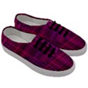 Fuchsia Madras Plaid Men s Classic Low Top Sneakers View3