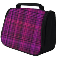 Fuchsia Madras Plaid Full Print Travel Pouch (big) by SpinnyChairDesigns