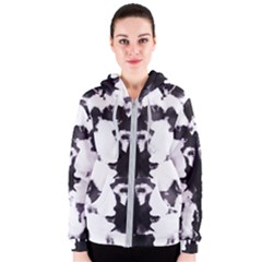 Rorschach Inkblot Pattern Women s Zipper Hoodie by SpinnyChairDesigns