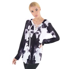 Rorschach Inkblot Pattern Tie Up Tee by SpinnyChairDesigns