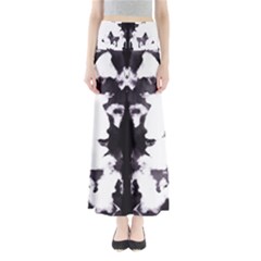 Rorschach Inkblot Pattern Full Length Maxi Skirt by SpinnyChairDesigns