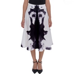 Rorschach Inkblot Pattern Perfect Length Midi Skirt by SpinnyChairDesigns