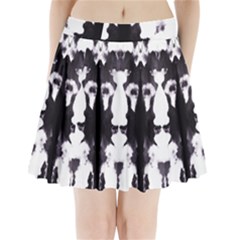 Rorschach Inkblot Pattern Pleated Mini Skirt by SpinnyChairDesigns