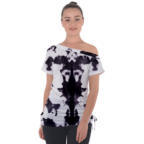 Rorschach Inkblot Pattern Tie-up Tee by SpinnyChairDesigns