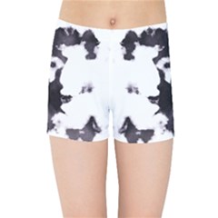 Rorschach Inkblot Pattern Kids  Sports Shorts by SpinnyChairDesigns